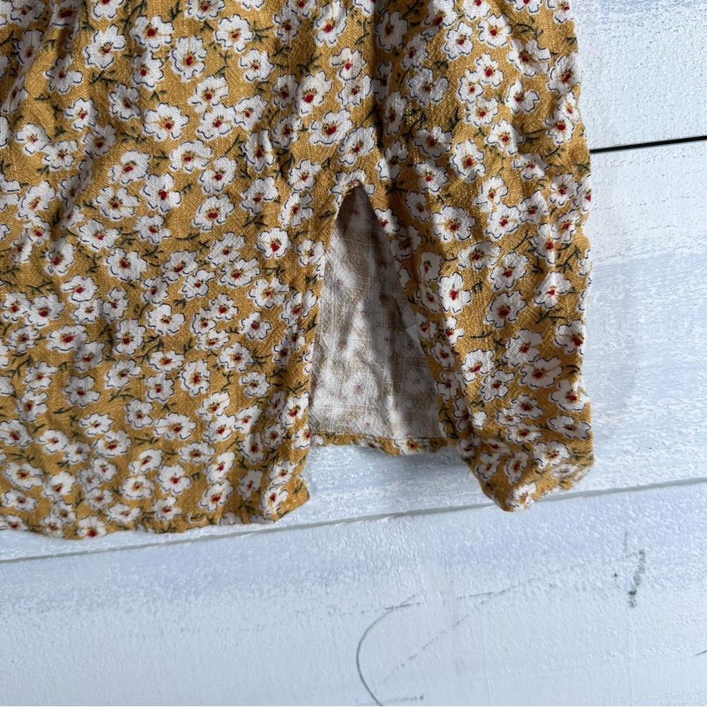 Yellow Floral Aeropostale Sundress with slit S - Picture 4 of 5